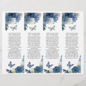 Roze orchideeën Hummingbird Funeral Program Flyer (Achterkant)