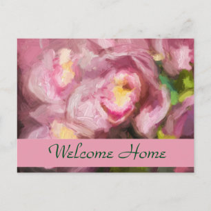 Roze orchideeën Impasto Briefkaart