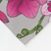 Roze orchideeën in Bloom Fleece Deken (Hoek)