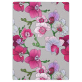 Roze orchideeën in Bloom | Jouw namen toevoegen Klembord (Achterkant)