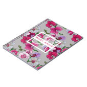 Roze orchideeën in Bloom | Jouw namen toevoegen Notitieboek (Linkerzijde)