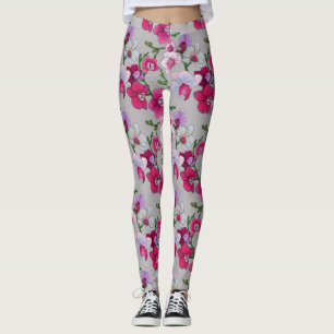 Roze orchideeën in Bloom Leggings