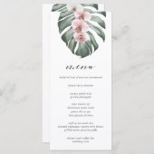 Roze orchideeën in het Monstera Tropical Wedding M Menu (Voorkant / Achterkant)