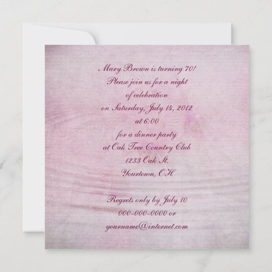 Roze Orchideeën met Vlinder Kaart (Achterkant)