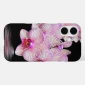 Roze orchideeën op zwart Case-Mate iPhone case (Achterkant (horizontaal))