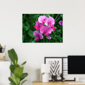 Roze orchideeën poster (Thuiskantoor)