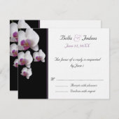 Roze orchideeën RSVP (Voorkant / Achterkant)