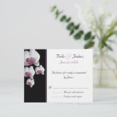 Roze orchideeën RSVP (Staand voorkant)
