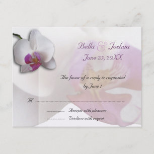 Roze orchideeën RSVP Kaartje
