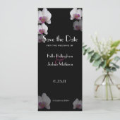 Roze Orchideeën Save the Date Aankondiging (Staand voorkant)