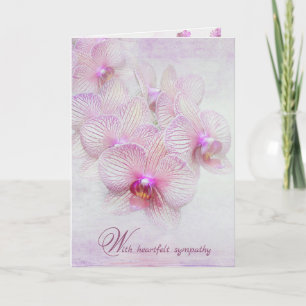 roze orchideeën verlies zuster bedankkaart