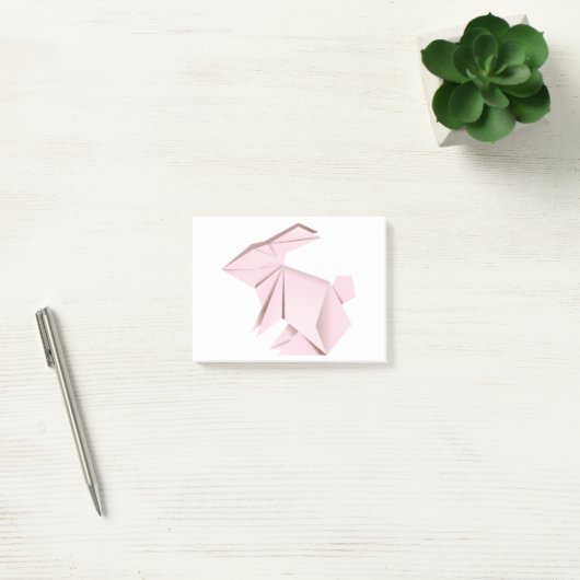 Roze origamirabbit post-it® notes (Kantoor)