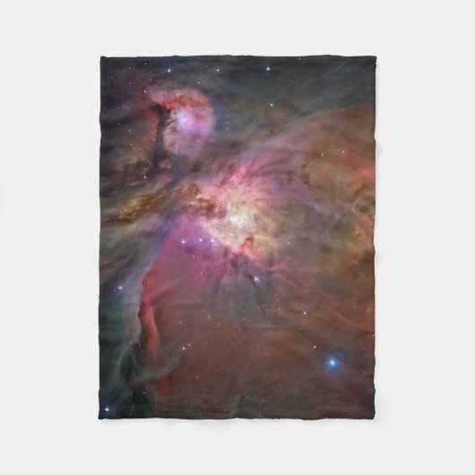 Roze Orion Nebula Fleece Deken (Voorkant)