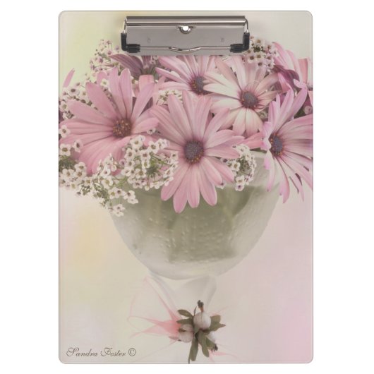 Roze osteospernum klembord (Voorkant)