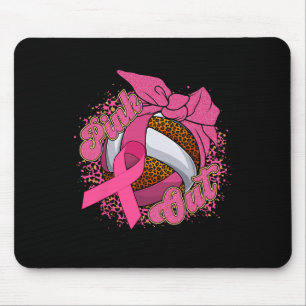 Roze Out Borstkanker Leopard Volleybal Byll Pin Muismat
