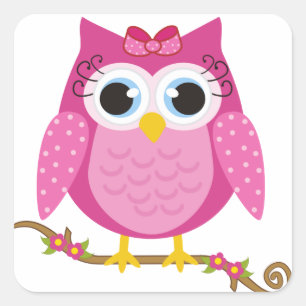 Roze ovale ontwerpen — Giften Vierkante Sticker