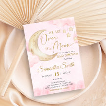 Roze Over de Maan Baby Shower