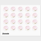 Roze over de maan Stickers (Vel)