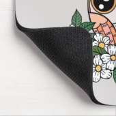 Roze Owl Aangepaste standaard Muismat (Hoek)