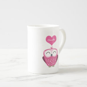 Roze Owl and Love Heart  Name Mok