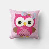 Roze Owl Keepomwille Cushion Baby Cadeft Kussen (Voorkant)