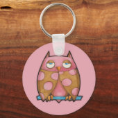 Roze Owl roze Sleutelhanger (Voorkant)