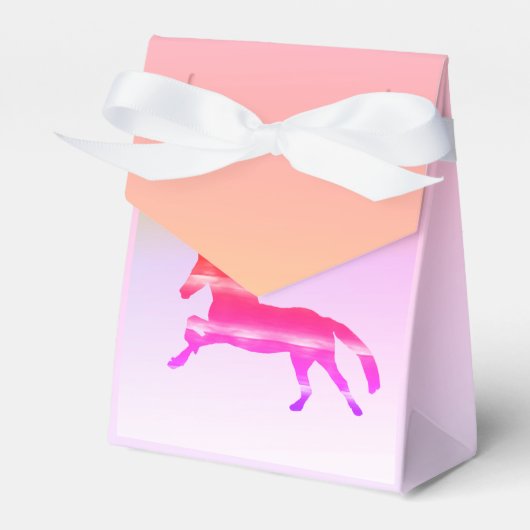 Roze paard bedankdoosjes (Voorkant Zijde)