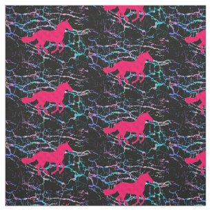 Roze paard hologram stof