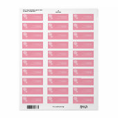 Roze Paardenbloemen Etiket (Full Sheet)