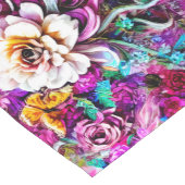 Roze Paars Blauw Blauwgroen Witte Garden Flowers F Korte Tafelloper (Hoek)