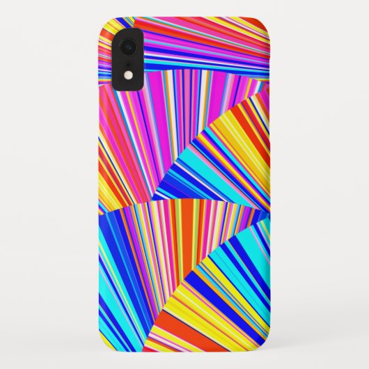 Roze Paars Blauw Geel Grafisch Patroon Case-Mate iPhone Case (Achterkant)