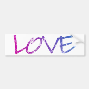 Roze, Paars, Blauwe Liefde Bumpersticker