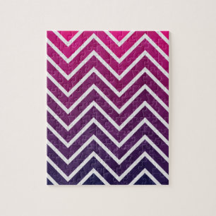 Roze Paars Chevron Legpuzzel