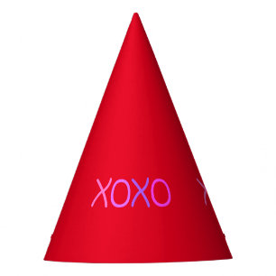 Roze, paars en lavender Xoxo fijn rood Feesthoedjes