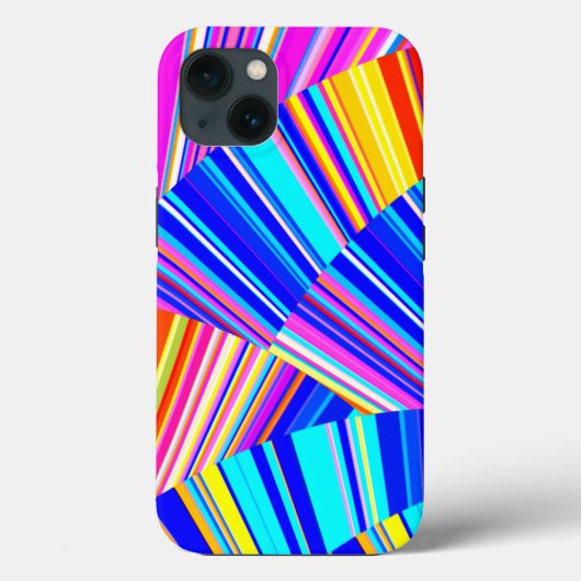 Roze Paars Geel Blauw Trendy Abstract Case-Mate iPhone Case (Achterkant)