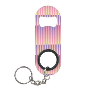 Roze Paars Geel Gestreepte Patroon Mini Flessenopener