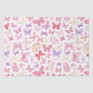 Roze Paars Gele Vlinders Tissuepapier