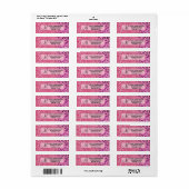 Roze Paars Glitter Leopard Animal Print Monogram Etiket (Full Sheet)