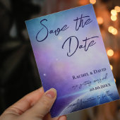 Roze Paars onder het sterrenhuwelijk sparen de dat Briefkaart