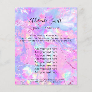 roze paars opal stone FAUX holografen Flyer