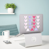 Roze Paars + Rode Waterverf Heart Envelope Seals Sticker (Laptop op bureau)