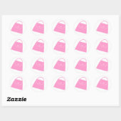 Roze paars ronde sticker (Vel)