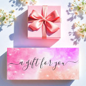 Roze Paars Sparkle Business Cadeaubon