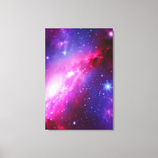 Roze Paars Spiral Galaxy Stretched Canvas (Voorkant)