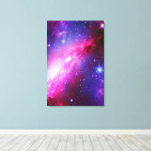 Roze Paars Spiral Galaxy Stretched Canvas Afdruk (Insitu (Houten vloer))