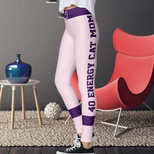 Roze Paarse 40e Verjaardag Huisdier Kat Moeder Per Leggings