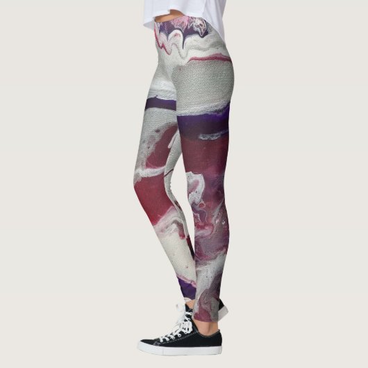 Roze & Paarse Abstracte Leggings (Links)