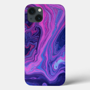 Roze Paarse Abstracte telefoonhoes iPhone 13 Hoesje