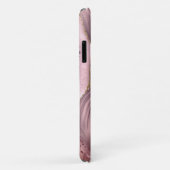 Roze & Paarse Agate Geode Gouden Monogram Case-Mate iPhone Case (Achterkant/rechts)