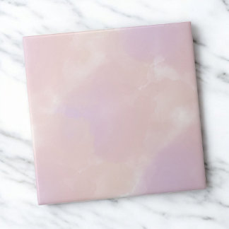 Roze Paarse Aquarel Elegante Abstracte Lente Tegeltje